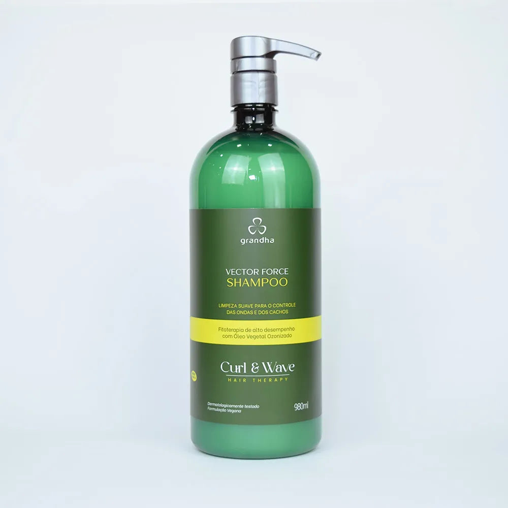 Curl & Wave - Vector Force Shampoo para Cachos e Crespos 980 ml - Grandha