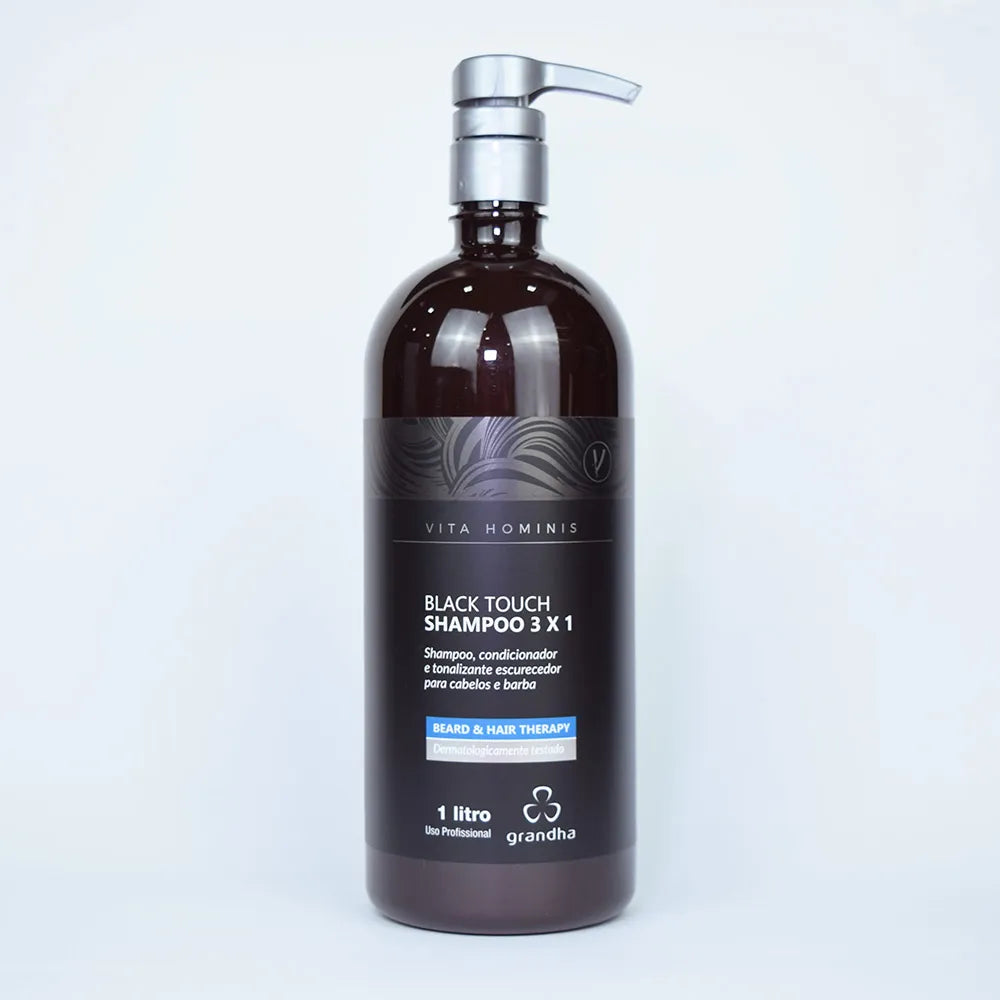 Shampoo Tonalizante Black Touch Shampoo 3x1 - 1 Litro