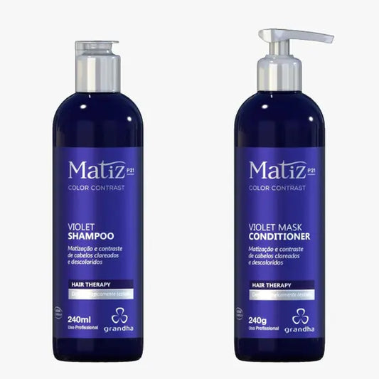 Grandha Shampoo E Condicionador Matizador Cabelo Loiro 240ml