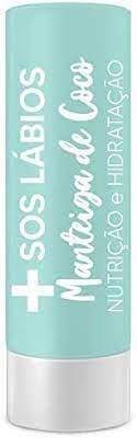 Lip Balm Top Beauty Sos Lábios  Nutrição e Hidratação com Manteiga De Coco